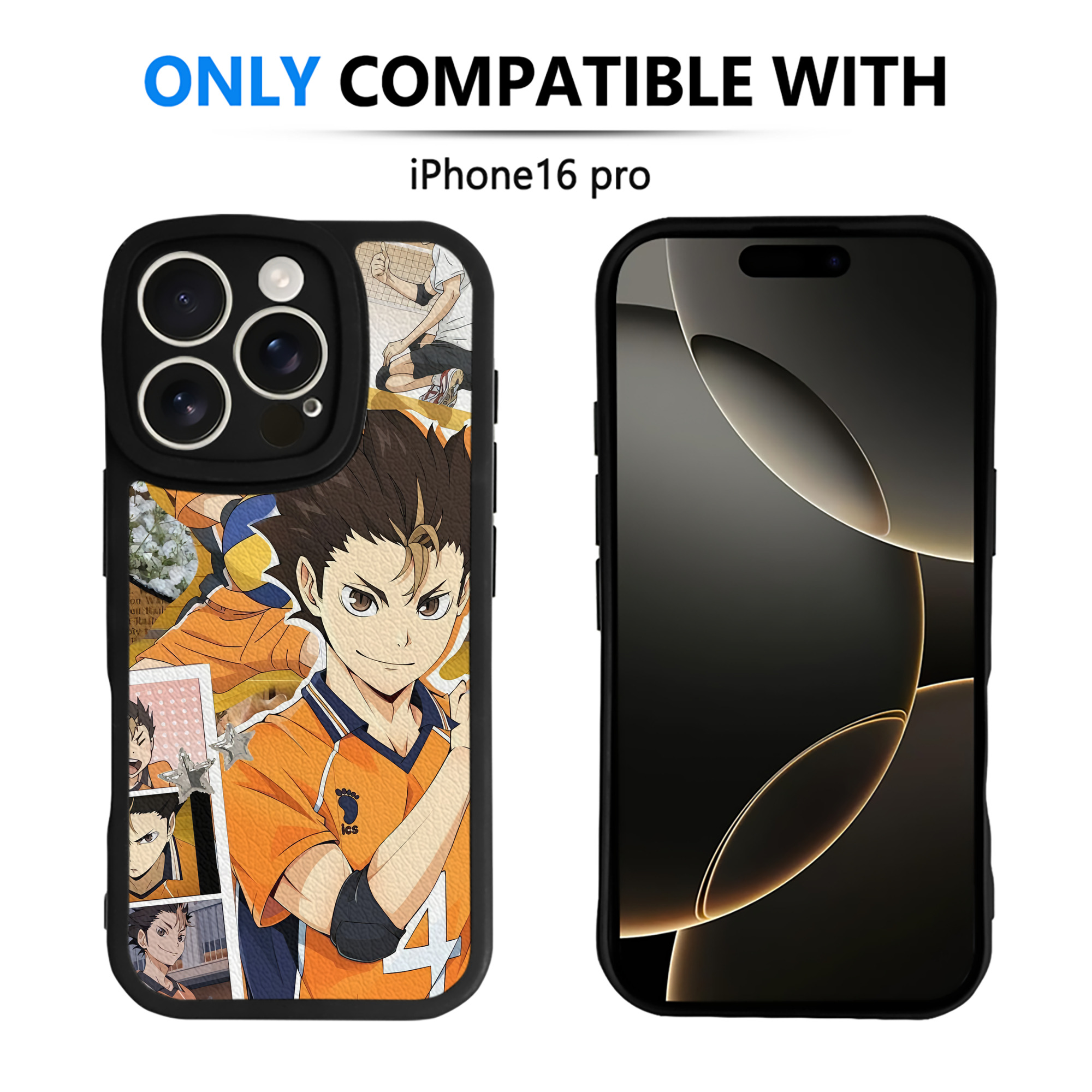 （画像用） ハイキュー!! Haikyu!! 【iPhone 16シリーズ対応】シリコンスマホケース（レザー調） 材質：シリコン
